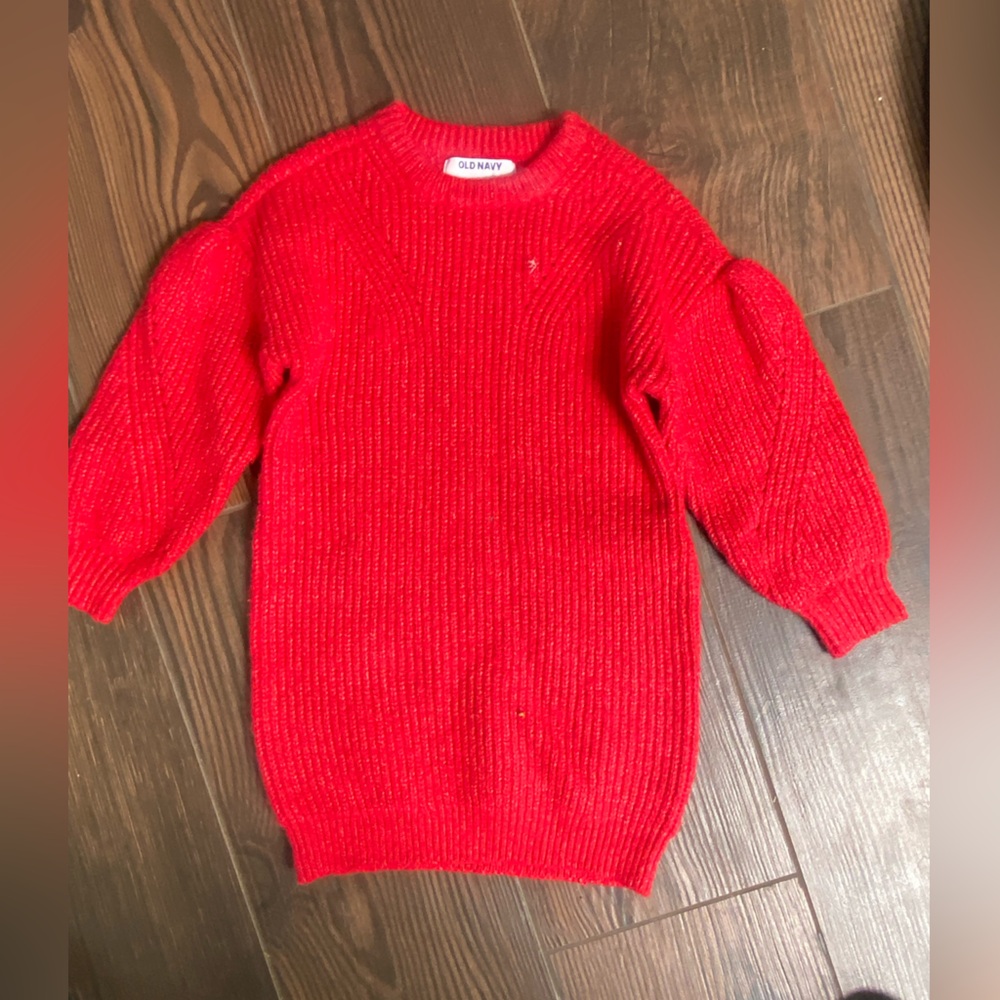 Red Knit Sweater Dress SZ 3T